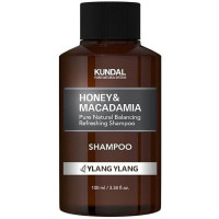 Шампуль для пошкодженого волосся з ароматом Іланг-Іланг KUNDAL Honey & Macadamia Nature Shampoo Ylang-Ylang 100 мл (8809568747585)