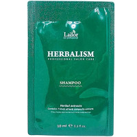 Успокаивающий шампунь с травяными экстрактами Lador Herbalism Shampoo 10 мл