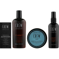 Набір American Crew Men's Most Wanted Strong Hold (shm/250 мл + cr/50g + spray/100 мл + balm/7.4 мл)