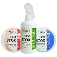 Набір засобів для відновлення волосся AKIRA Eco Btox Hair Clinic 01,02,03 3шт*200 мл