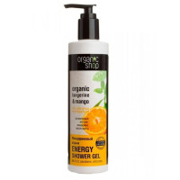 Веганський сертифікований стимулюючий гель для душу Organic Shop Organic Tangerine & Mango Energy Shower Gel "Tangerine Storm" 280 мл