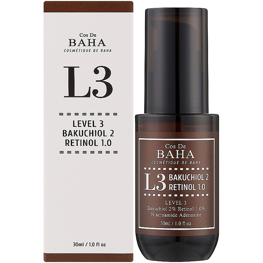 Сыворотка Cos De Baha L3 Bakuchiol & Retinol Serum 30 мл (8809240319147)