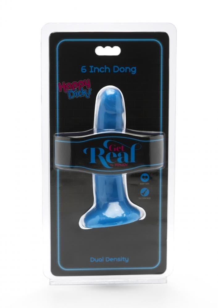 Фалоїмітатор на присоску Get Real Happy Dicks Dong 6 Inch, 15 см (10178Blue)