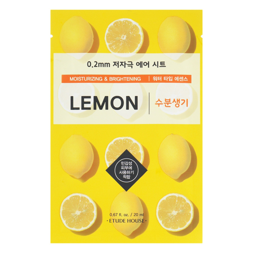 Освітлююча маска для обличчя з екстрактом лимона Etude House 0.2 Therapy Air Mask Lemon 20 мл