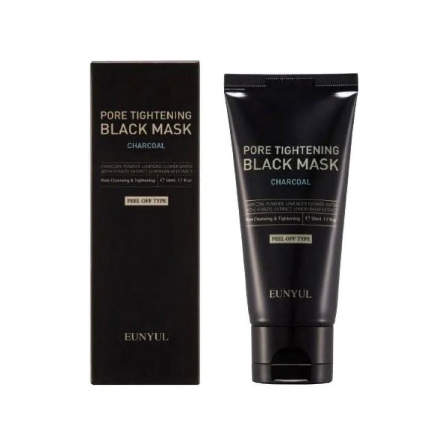 Маска с углем для чистки и сужения пор Eunyul Charcoal Pore Tightening Black Mask 100 г (8809435404504)