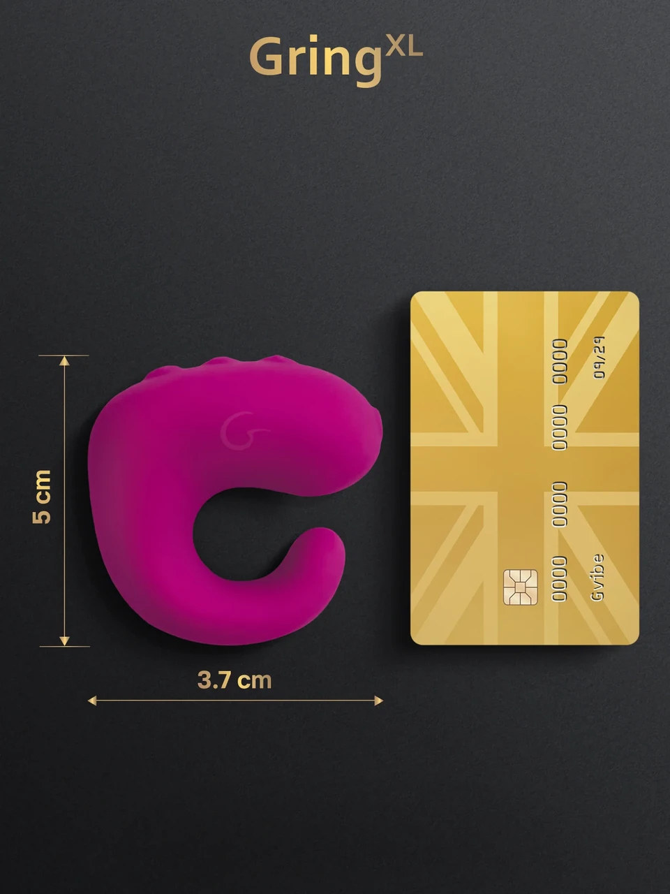 Вибрирующее кольцо и пульт управления Gvibe Gring XL - 2 в 1, 5х3.7 см (5060320510790)