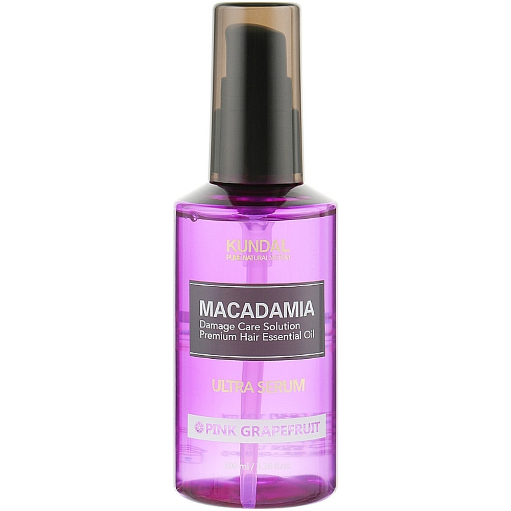 Сыворотка для блеска и восстановления волос розовый грейпфрут Kundal Macadamia Ultra Hair Serum Pink Grapefruit 100 мл (8809568740807)