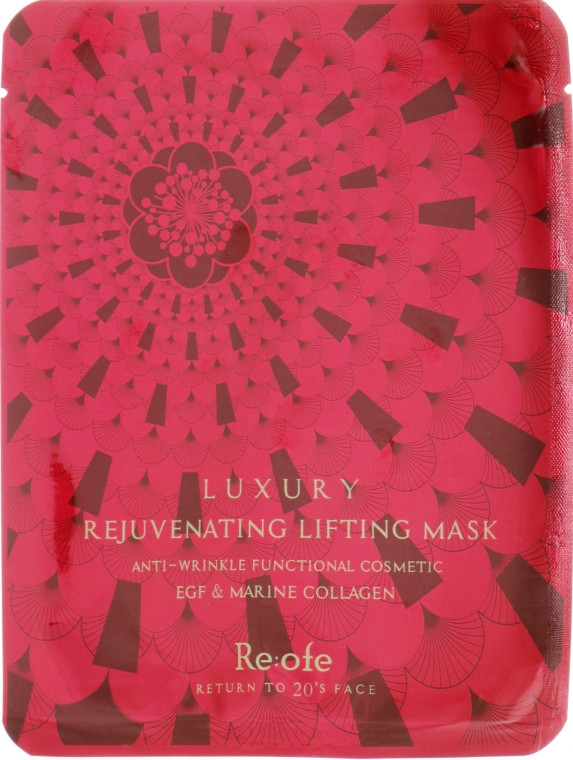 Омолоджуюча тканинна маска для обличчя Re: ofe Luxury Rejuvenating Lifting Mask 25 мл (8809386883212)