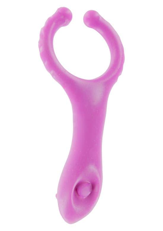 Toy Joy Vibrating Clit-stim C-ring — віброкільцо на пінис, 10х3,5 см (рожевий) (TOY10237)