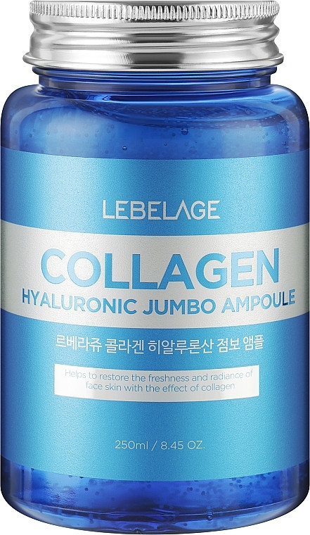 Зволожувальна сироватка для обличчя з колагеном Lebelage Collagen Hyaluronic Jumbo Ampoule, 250 мл