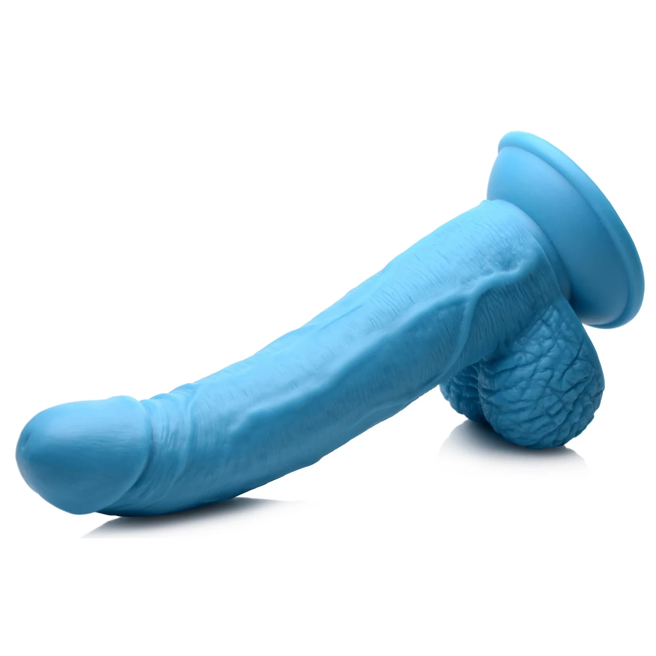 Pop Peckers 7.5" Dildo With Balls — Blue — Фаллоїмітатор, 21,5 см (блакитний) (848518044778)