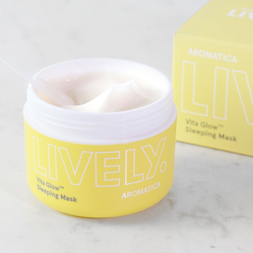 Ночная витаминная маска для тусклой кожи Aromatica Lively Vita Glow Sleeping Mask 100 г (8809151131401)