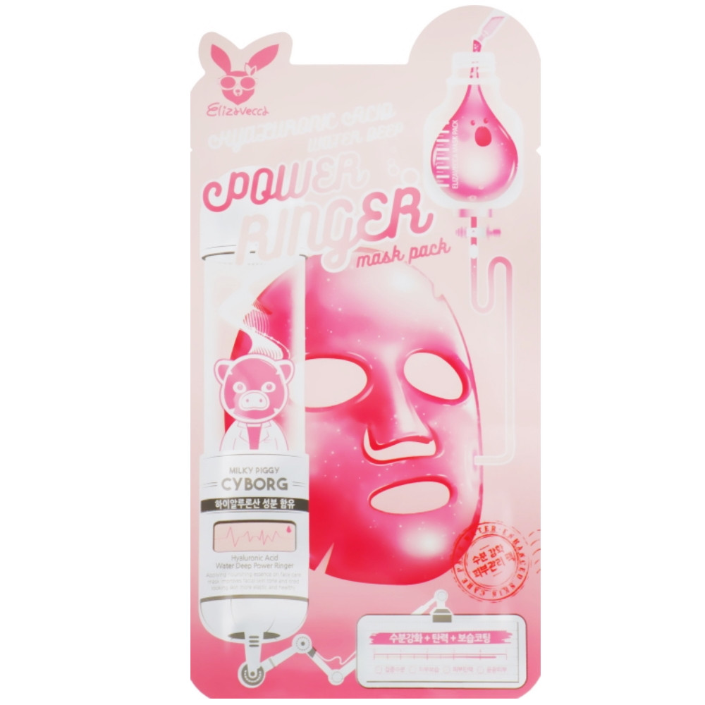 Увлажняющая маска для лица с гиалуроном Elizavecca Hyaluronic Acid Water Deep Power Ringer Mask Pack 23 мл
