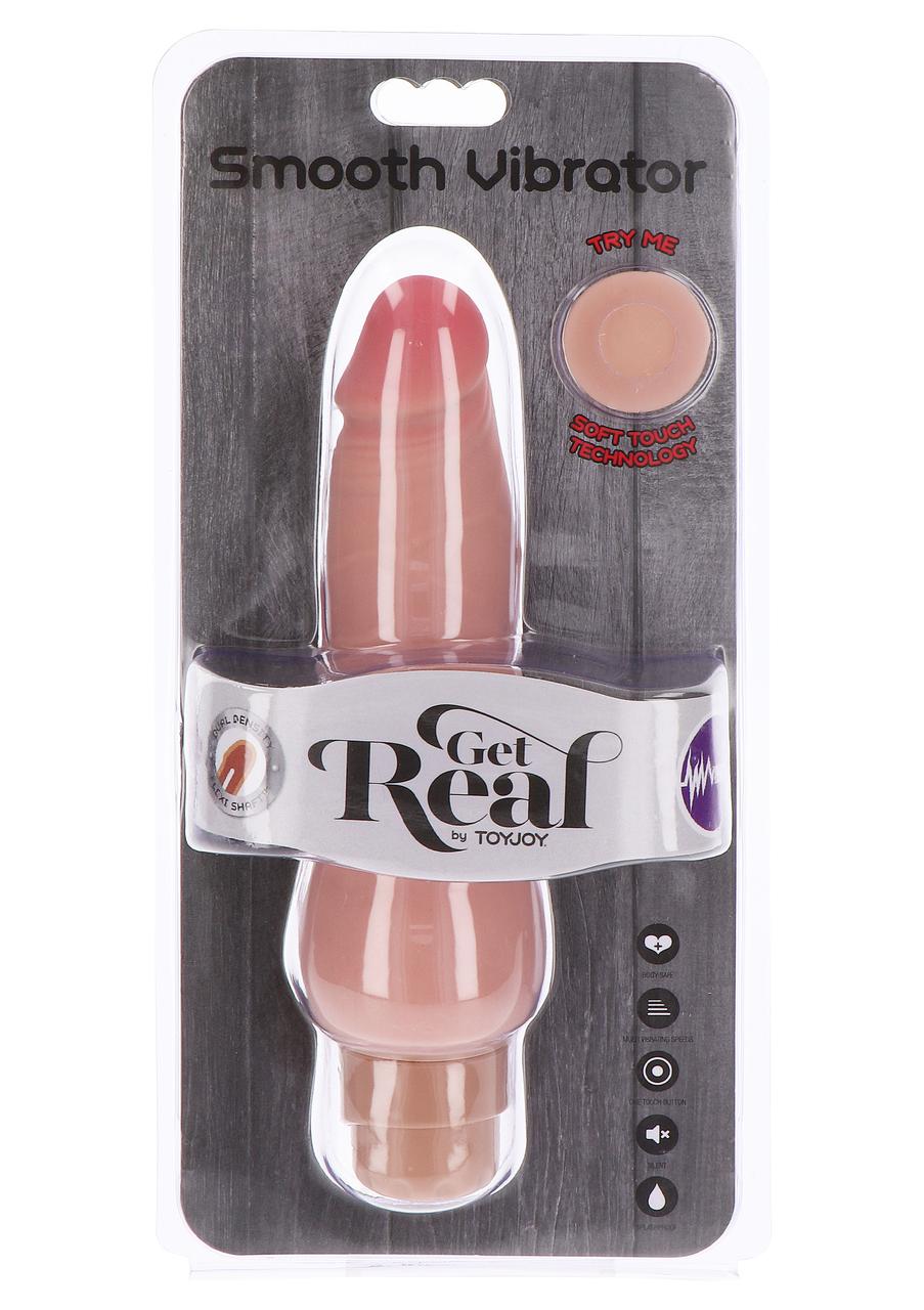 Get Real Dual Density Smooth Vibrator — Реалістичний вібратор, 22.5х4.3 см (телесний) (10195)
