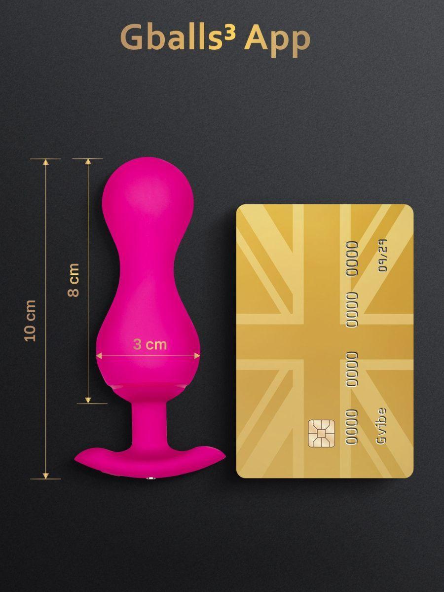 Gvibe Gballs 3 App Petal Rose - тренажёр интимных мышц, 8х3 см (розовій) (5060320510394)