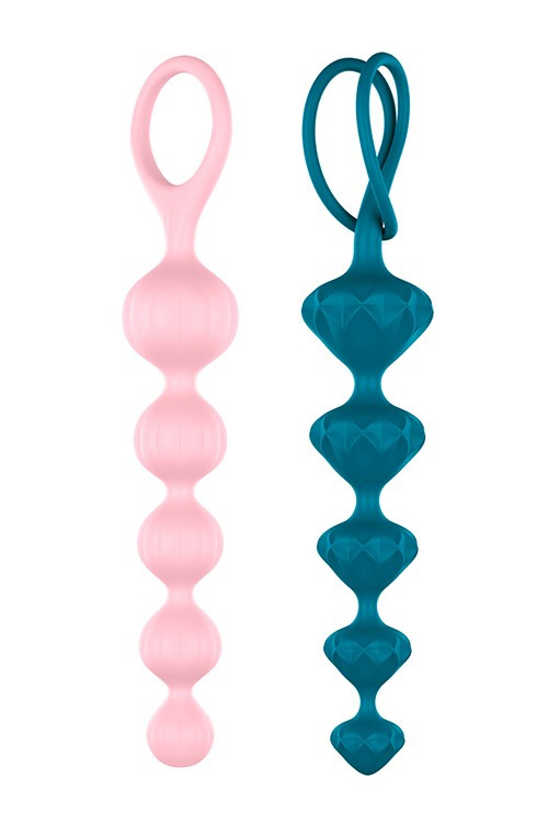 Satisfyer Love Beads Silicone — анальні ланцюжки, 20.5х3.7 см (різнобарвний) (Satisfyer BeadsSil.color)