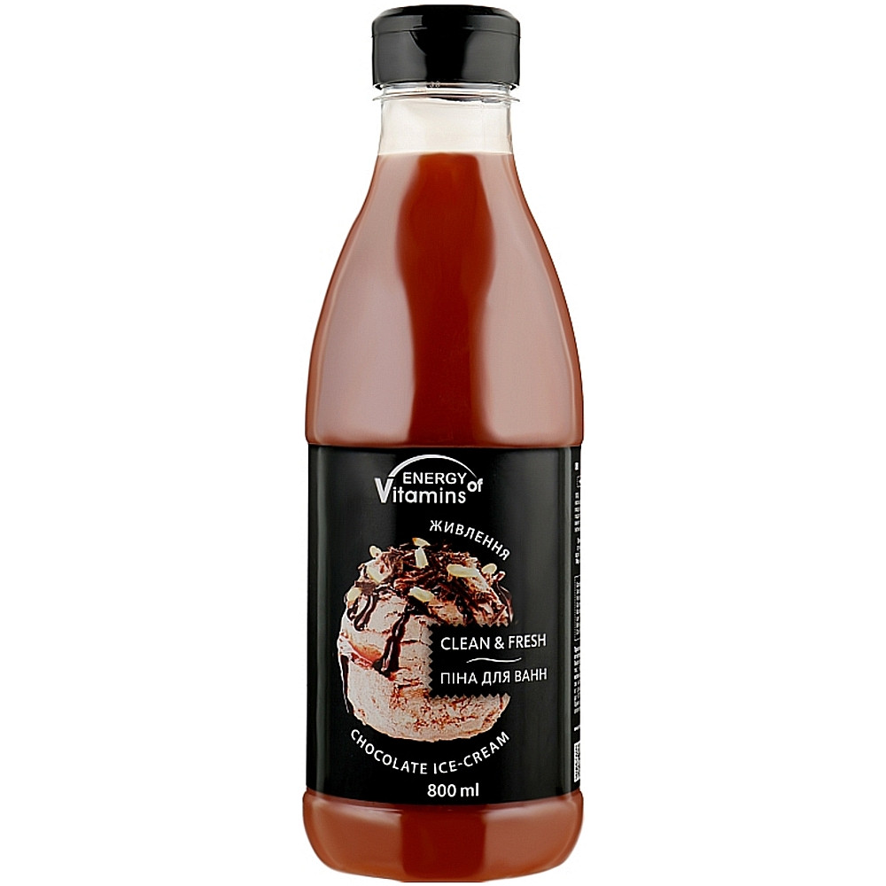 Пена для ванны шоколадное мороженое Energy of Vitamins Chocolate Ice-Cream 800 мл (4823080004852)