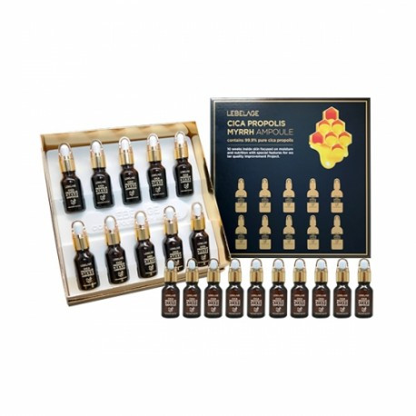 Набор осветляющих сывороток для лица с центелой и маслом мирры Lebelage Cica Propolis Myrrh Ampoule 15мл*10шт