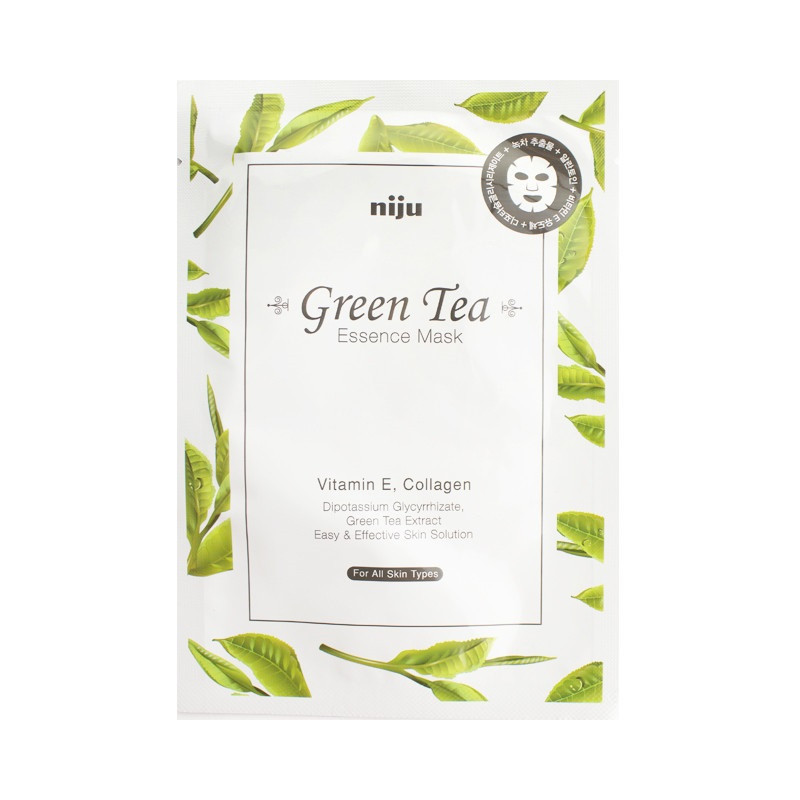 Успокаивающая маска для лица с экстрактом зеленого чая Konad Niju Green Tea Essence Mask Skin Care 17 мл