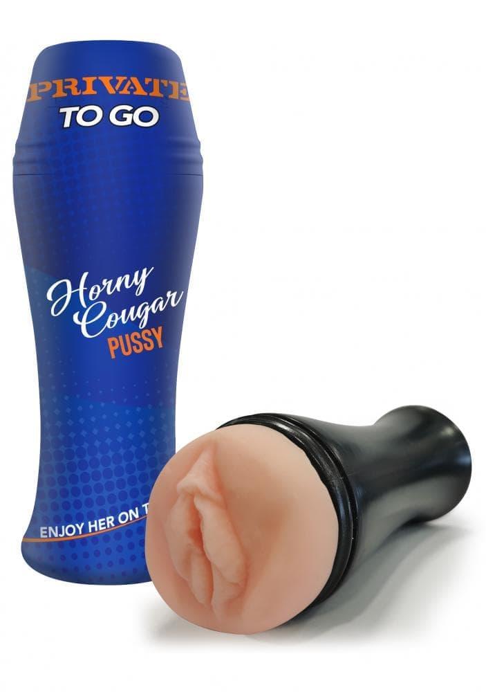 Private Horny Cougar To Go - Компактный мастурбатор-вагина, 21х7,5 см (телесный) (17038)