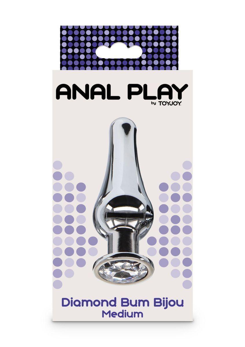 Toy Joy Medium Diamond Bum Bijou - Анальная пробка, 9х3.3 см (10271)