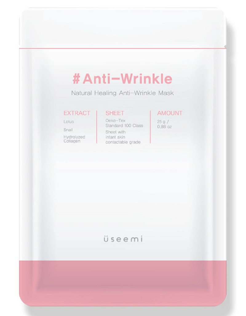 Натуральная маска для лица от морщин Useemi Natural Healing Mask Anti-wrinkle 25 г (8809638300207)