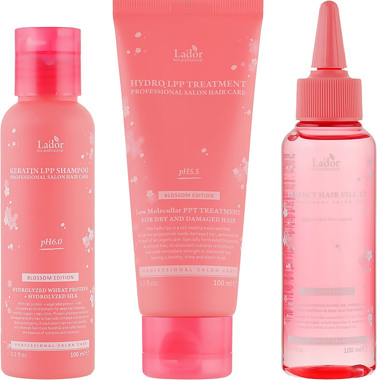 Набор для восстановления поврежденных волос Lador Blossom Edition 3×100 мл (8809500817895)