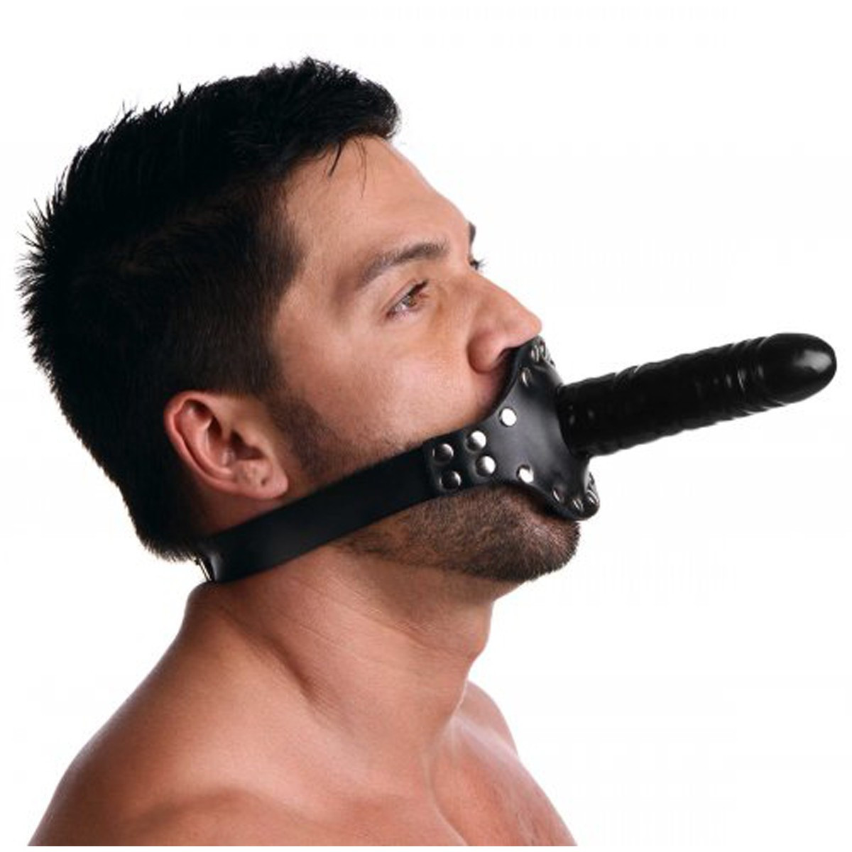 Strict Leather Ride Me Mouth Gag — кляп-фалос зі страпоном, 12х4 см (чорний) (848518003911)