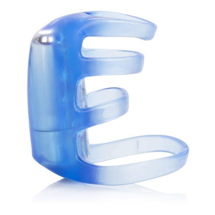 CalExotics Couples Pleasure Cage - виброкольцо, 6х3 см (голубой) (716770087225)