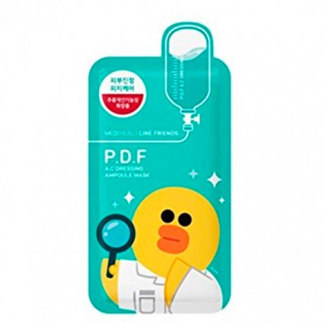 Заспокійлива ампульна маска для обличчя від зморшок Mediheal Line Friends P.D.F Ac Dressing 27 мл