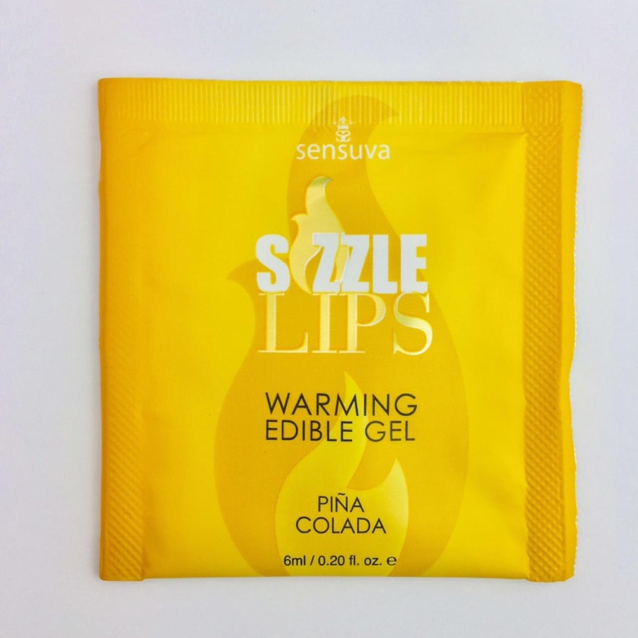 Sensuva — Sizzle Lips Pina Colada — Пробник масажного гелю, 6 мл. (soptSO337806344)