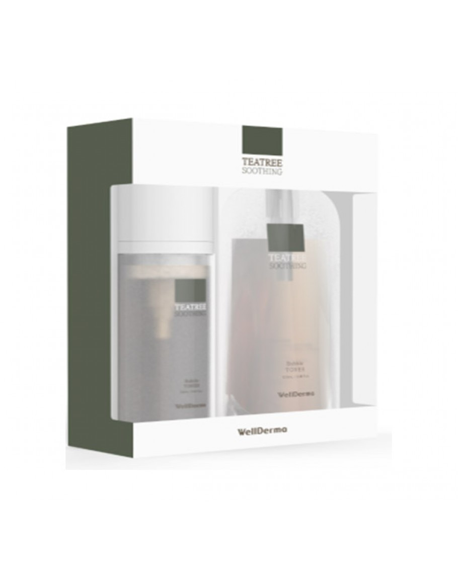 Тонер для лица с чайным деревом Wellderma Teatree Soothing Bubble Toner 150+100 мл