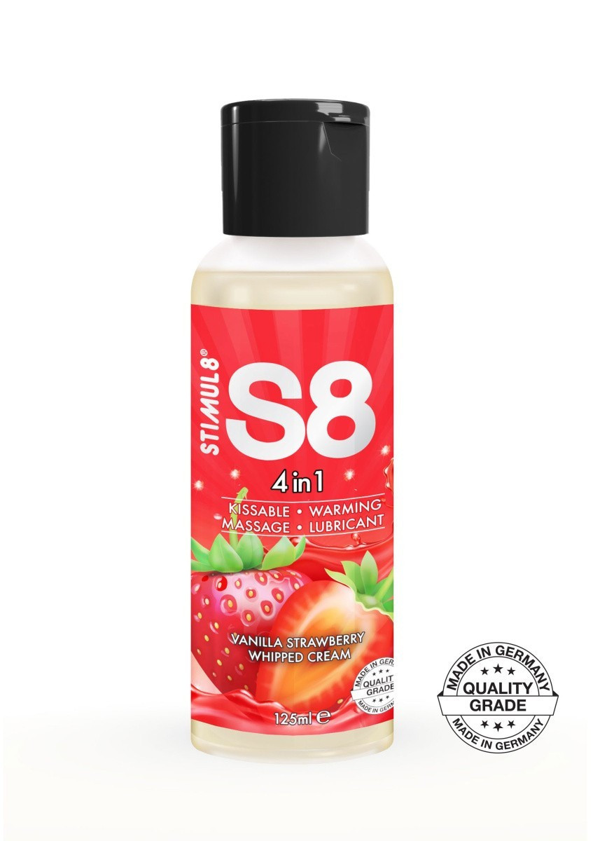 Лубрикант на водній основі Stimul8 4-in-1 Dessert Lube, 125 мл (полуниця ваніль) (8713221823212)