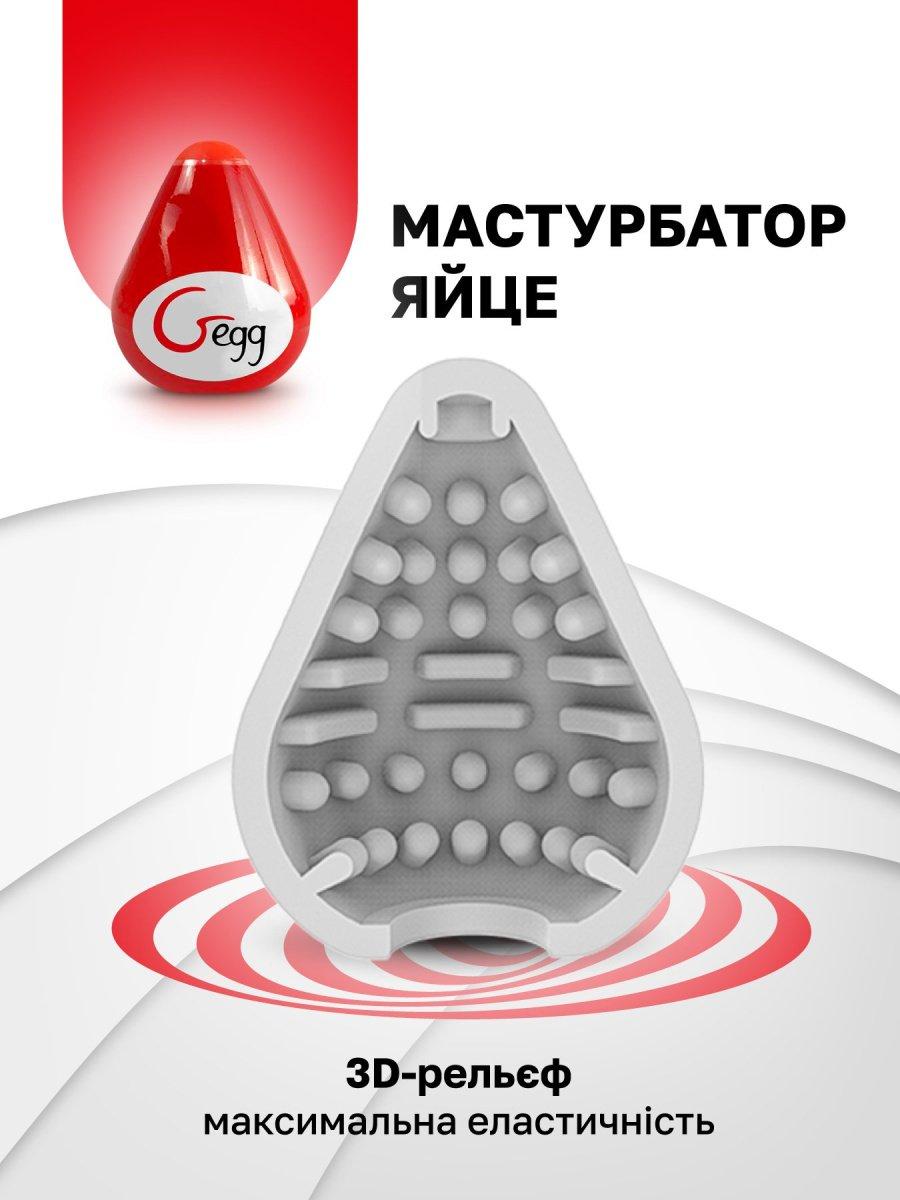 Gegg Red - Мастурбатор яйцо, 6.5х5 см (5060320510851)