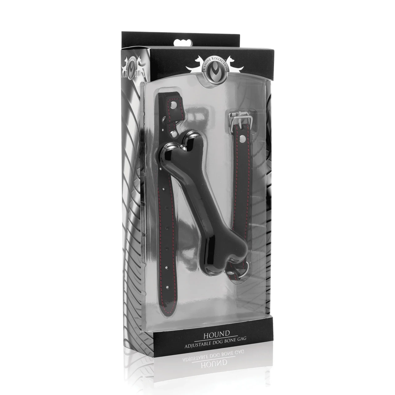 Master Series Dog Bone Gag — силіконовий кляп-кісточка, 15.4 см (чорний) (XRAE729)