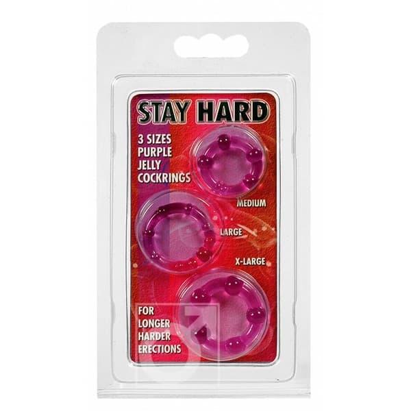 Scala Selection Stay Hard — Три ерекційні кільця (чорні) (DEL4693)