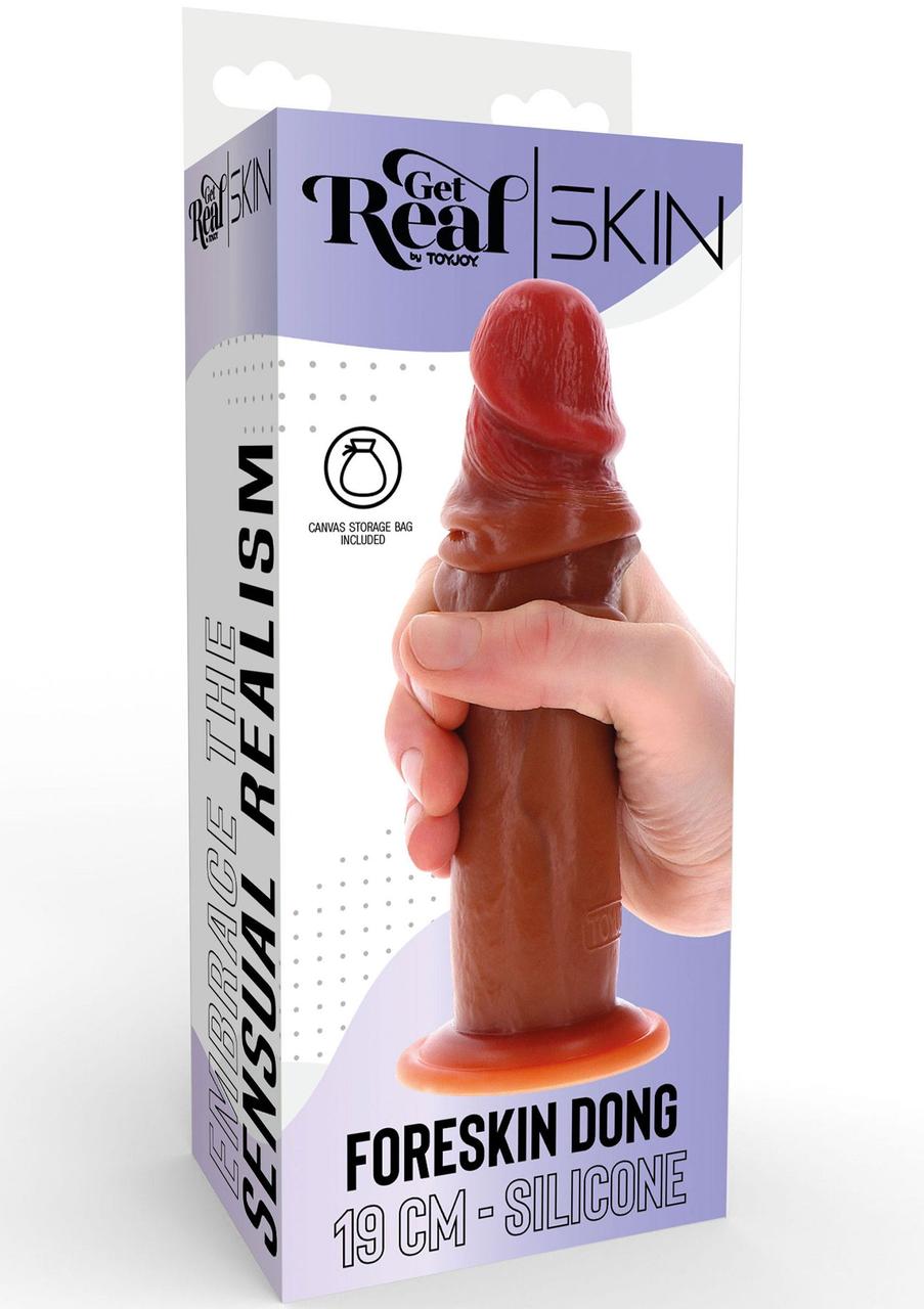 Фаллоимитатор Get Real Skin Foreskin Dildo, 19 см (11201)