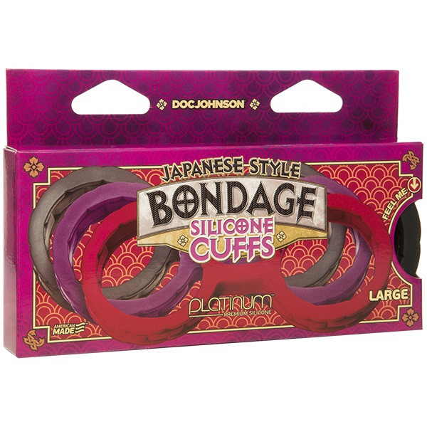 Наручники силиконовые Doc Johnson Bondage Silicone Cuffs Large (16191Red)