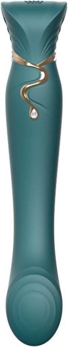 Zalo Queen G-Spot Pulse Wave Vibe - Премиальный вибратор для точки G с функцией нагрева, 21,5х3,5 см (25505 Green)