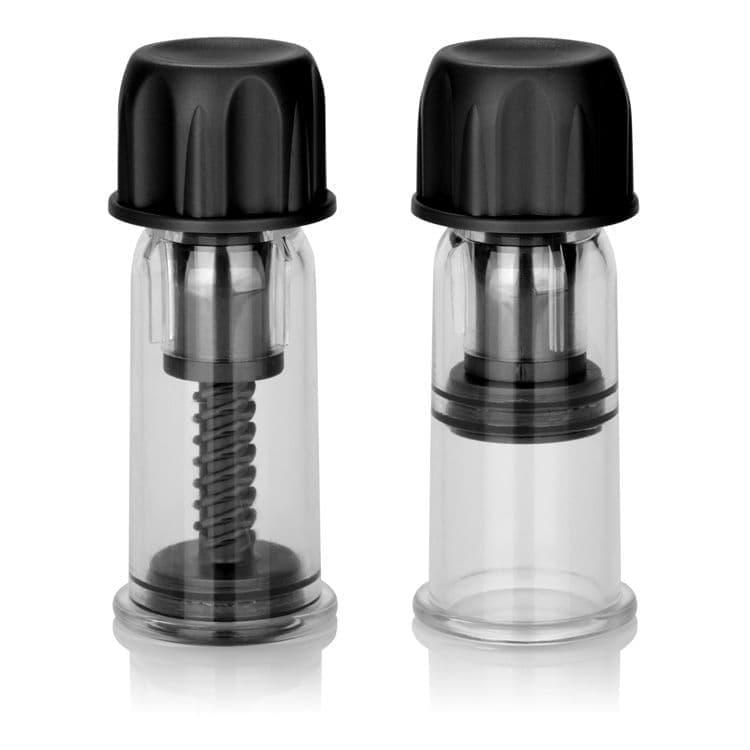 California Exotic Novelties Vacuum Twist Suckers - Вакуумные помпы для сосков, 10.3х3.8 см (чёрный) (DEL2264505)