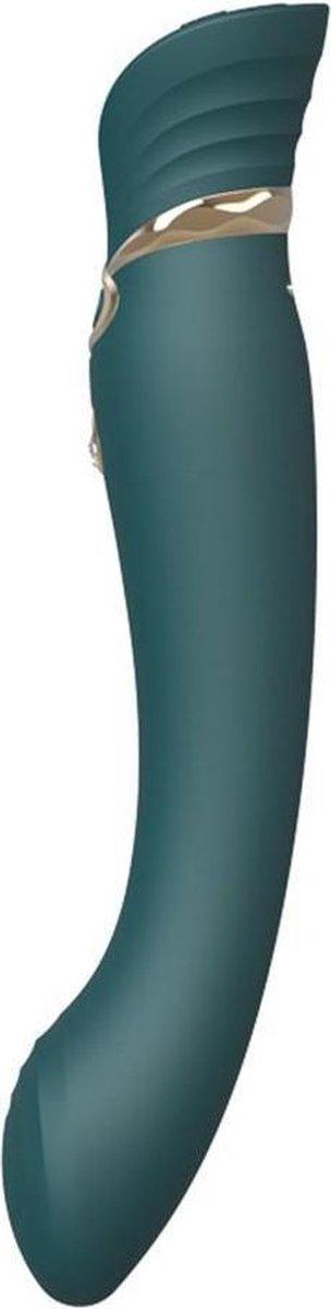 Zalo Queen G-Spot Pulse Wave Vibe - Премиальный вибратор для точки G с функцией нагрева, 21,5х3,5 см (25505 Green)