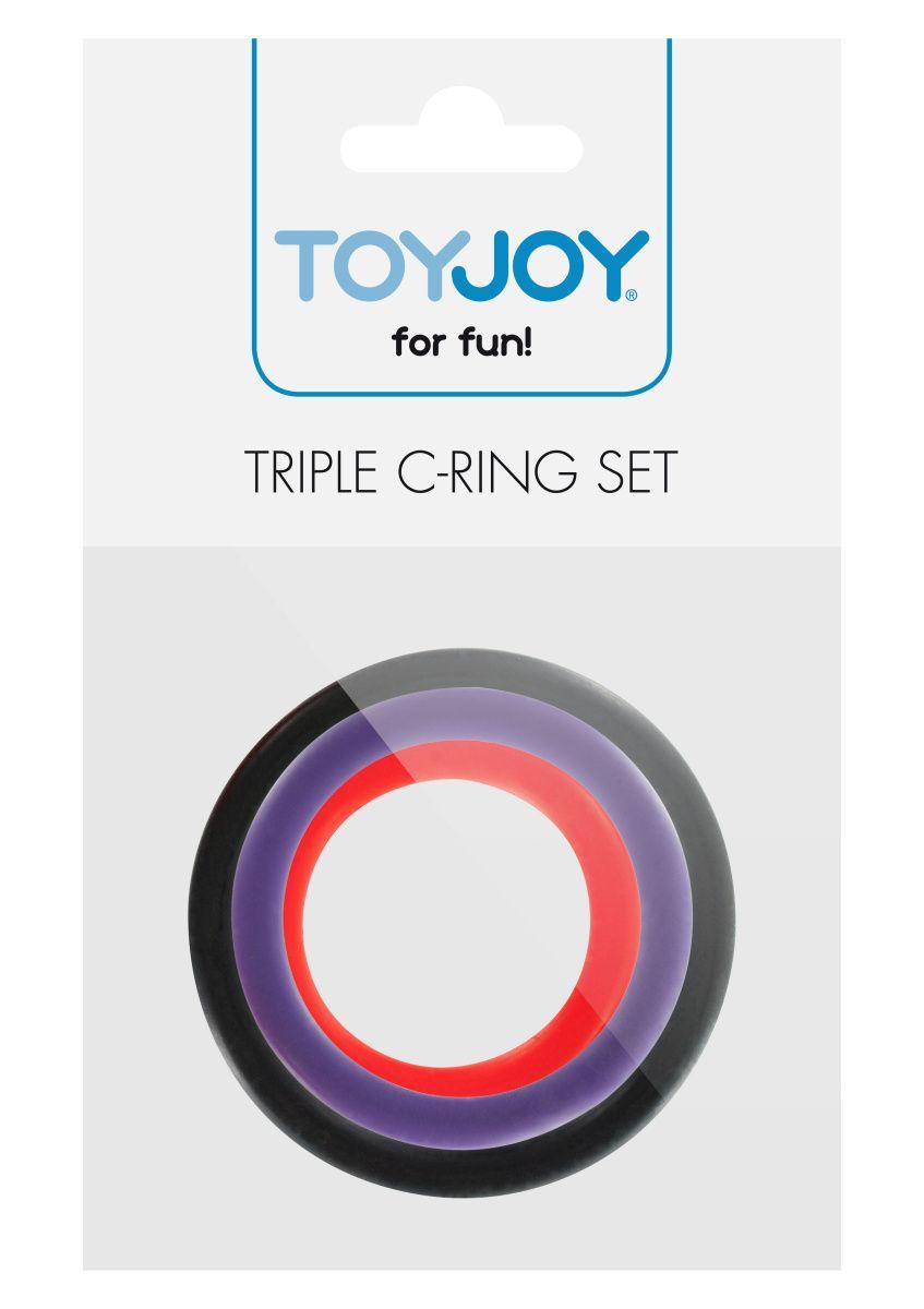 Toy Joy Triple Rings Multicolor 3Pcs - эрекционные кольца (8713221188144)