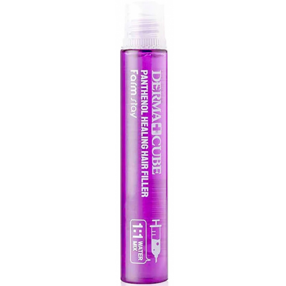 Восстанавливающий филлер для волос с пантенолом Farmstay Dermacube Panthenol Healing Hair Filler 10шт*13 мл