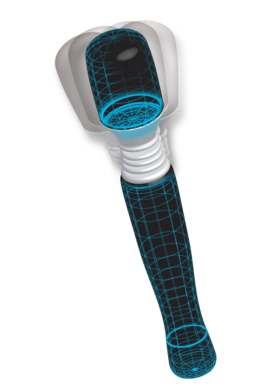 Pipedream - Mini Wanachi Massager - Вибромассажер, 21х3,2 см., (черный) (DEL8821)