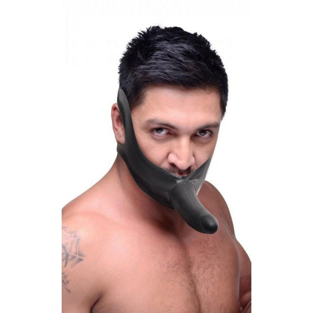 Master Series Face Fuk Strap On Mouth Gag — Кляп, 14 см (чорний) (848518013507)