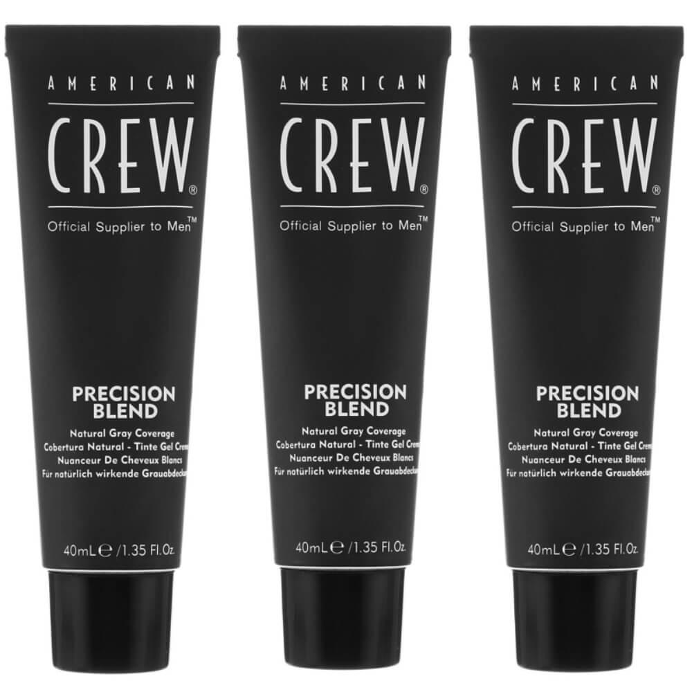 Система маскировки седины American Crew Precision Blend Medium Natural (4-5 уровень) 3*40 мл