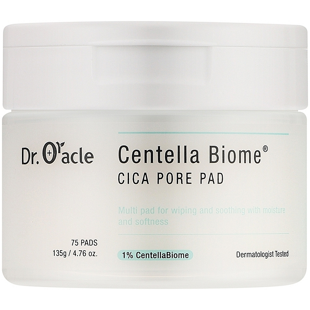 Пады для лица успокаивающие с центелой Dr.Oracle Centella Biome Cica Pore Pad 75 шт (8809408732467)