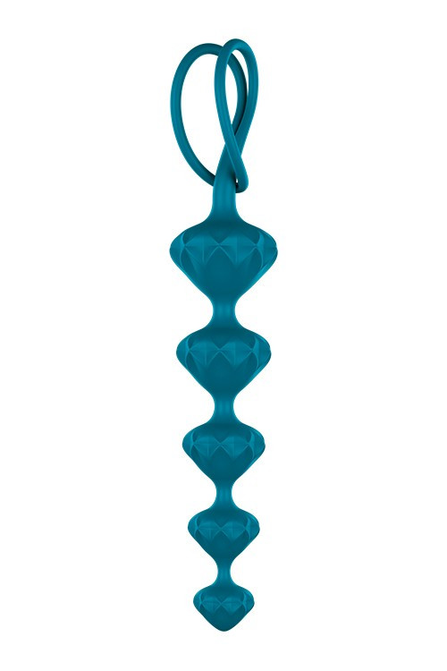 Satisfyer Love Beads Silicone — анальні ланцюжки, 20.5х3.7 см (різнобарвний) (Satisfyer BeadsSil.color)