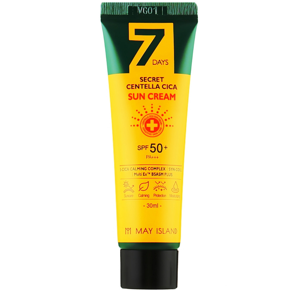 Солнцезащитный крем с центеллой May Island 7 Days Secret Centella Cica Sun Cream SPF 50+/PA+++ 30 мл