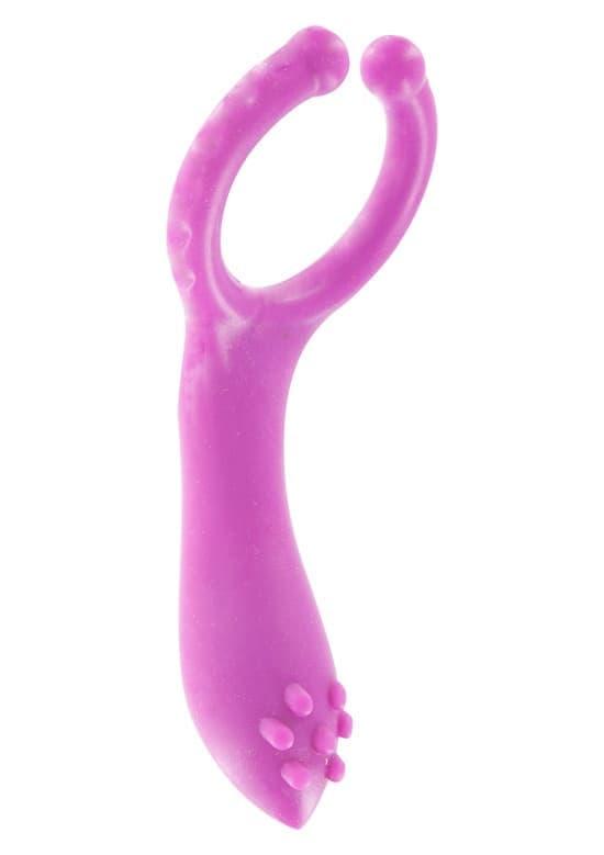 Toy Joy Vibrating Clit-stim C-ring — віброкільцо на пінис, 10х3,5 см (рожевий) (TOY10237)